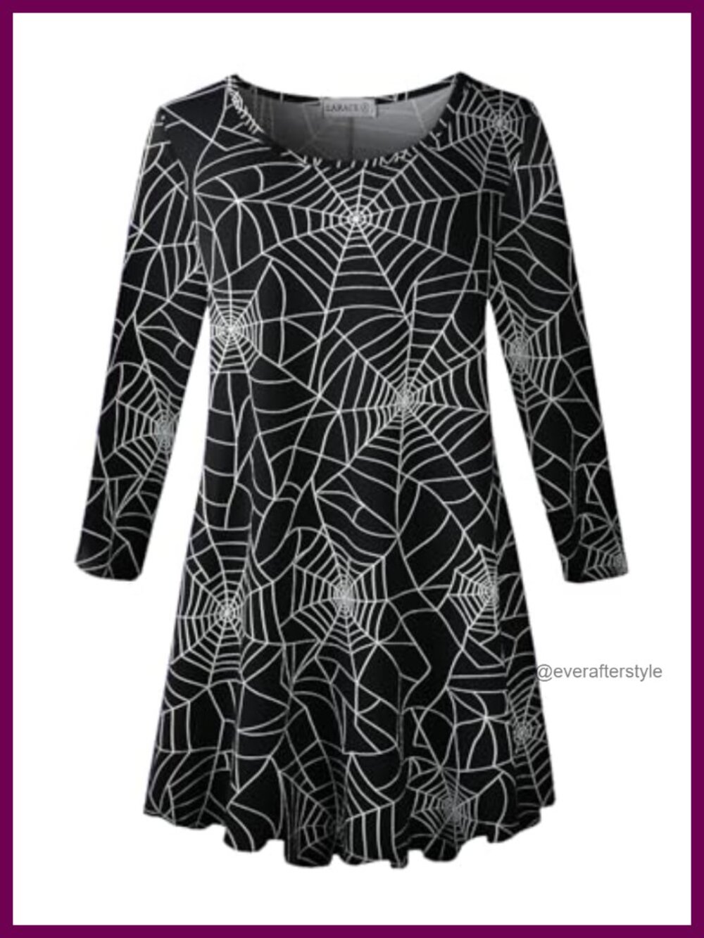 Plus Size Tunic Top 3/4 Sleeve Round Neck Swing Fit Loose Casual Blouse